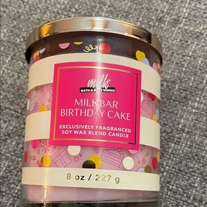 Milk Bath & Body Works Milk Bar Birthday Cake Candle - Pink and Cream 8 oz